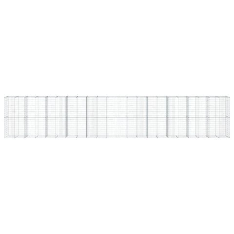 KOSZ GABIONOWY Z POKRYWĄ 1100X100X200CM GALWANIZOWANE ŻELAZO