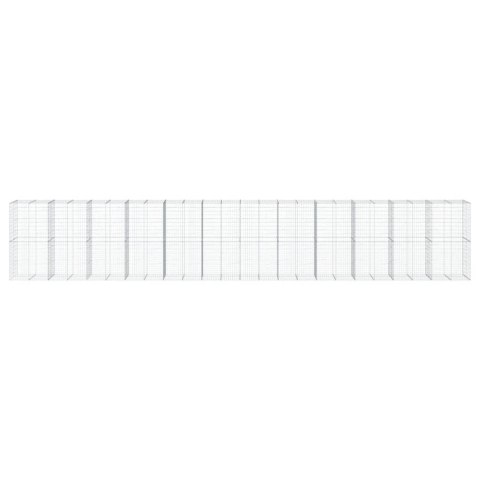 KOSZ GABIONOWY Z POKRYWĄ 1200X100X200CM GALWANIZOWANE ŻELAZO