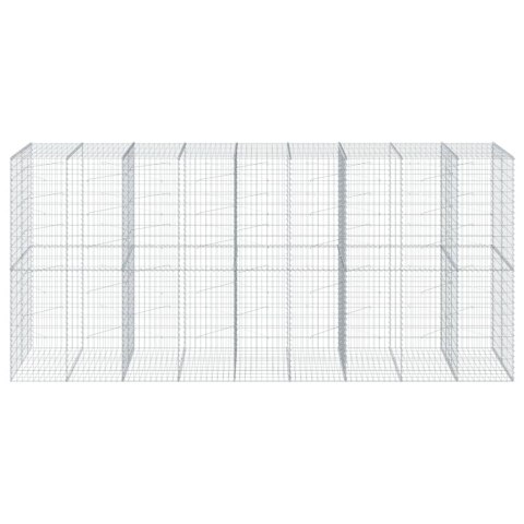 KOSZ GABIONOWY Z POKRYWĄ 450X100X200CM GALWANIZOWANE ŻELAZO