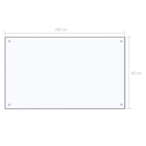 PANEL OCHRONNY DO KUCHNI PRZEZROCZYSTY 100X60CM SZKŁO