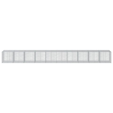 KOSZ GABIONOWY Z POKRYWĄ 1000X100X100CM GALWANIZOWANE ŻELAZO