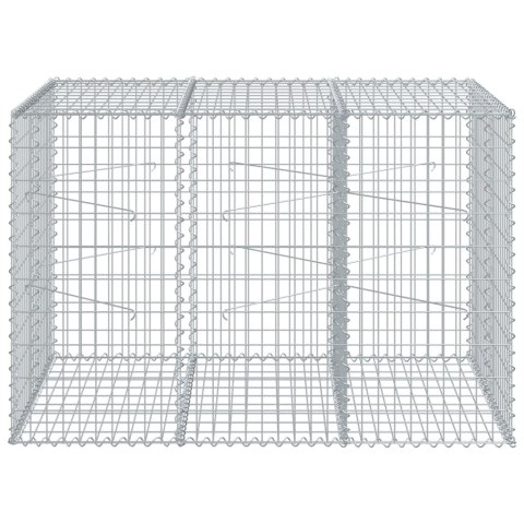 KOSZ GABIONOWY Z POKRYWĄ 150X100X100CM GALWANIZOWANE ŻELAZO