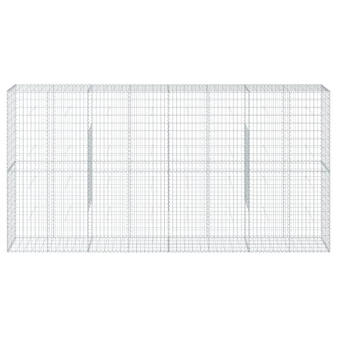 KOSZ GABIONOWY Z POKRYWĄ 400X50X200CM GALWANIZOWANE ŻELAZO