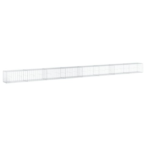 KOSZ GABIONOWY Z POKRYWĄ 800X50X50CM GALWANIZOWANE ŻELAZO