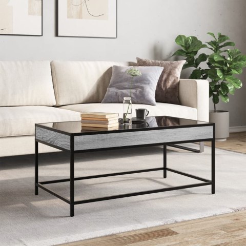 STOLIK KAWOWY Z LED INFINITY SZARY DĄB SONOMA 90X50X41CM