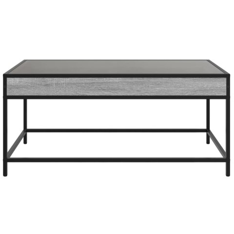 STOLIK KAWOWY Z LED INFINITY SZARY DĄB SONOMA 90X50X41CM
