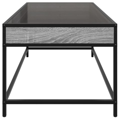 STOLIK KAWOWY Z LED INFINITY SZARY DĄB SONOMA 90X50X41CM