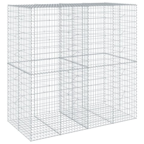 KOSZ GABIONOWY Z POKRYWĄ 200X100X200CM GALWANIZOWANE ŻELAZO