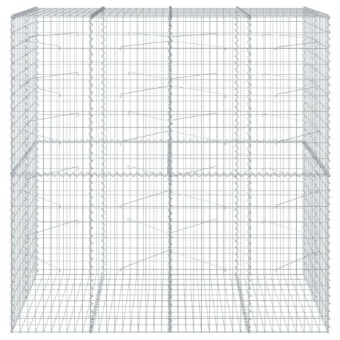 KOSZ GABIONOWY Z POKRYWĄ 200X100X200CM GALWANIZOWANE ŻELAZO