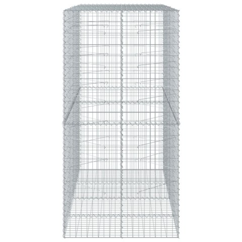 KOSZ GABIONOWY Z POKRYWĄ 200X100X200CM GALWANIZOWANE ŻELAZO
