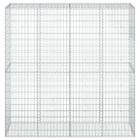 KOSZ GABIONOWY Z POKRYWĄ 200X50X200CM GALWANIZOWANE ŻELAZO