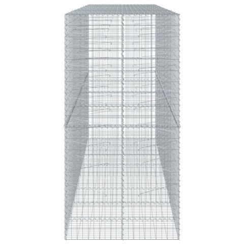 KOSZ GABIONOWY Z POKRYWĄ 400X100X200CM GALWANIZOWANE ŻELAZO
