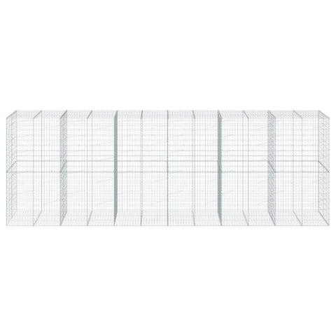 KOSZ GABIONOWY Z POKRYWĄ 600X100X200CM GALWANIZOWANE ŻELAZO