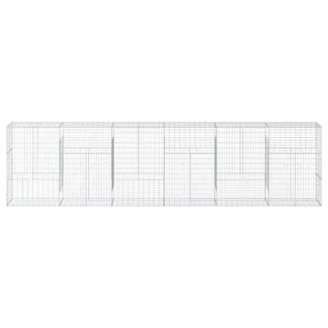 KOSZ GABIONOWY Z POKRYWĄ 600X50X150CM GALWANIZOWANE ŻELAZO