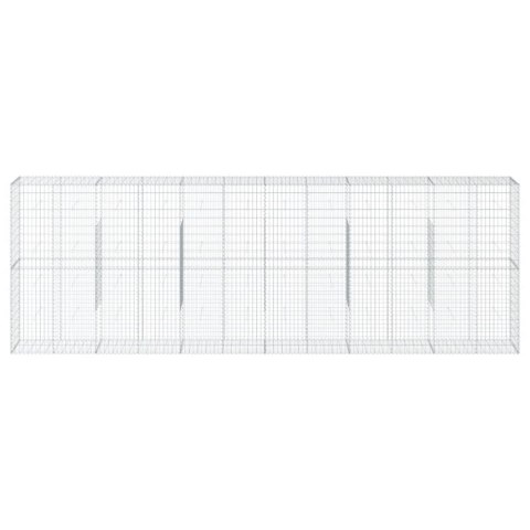 KOSZ GABIONOWY Z POKRYWĄ 600X50X200CM GALWANIZOWANE ŻELAZO