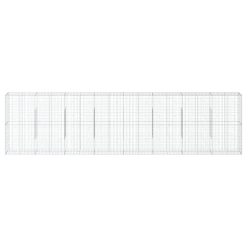 KOSZ GABIONOWY Z POKRYWĄ 800X50X200CM GALWANIZOWANE ŻELAZO