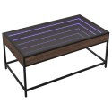 STOLIK KAWOWY Z LED INFINITY BRĄZOWY DĄB 90X50X41CM