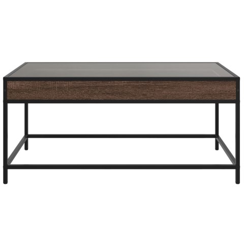 STOLIK KAWOWY Z LED INFINITY BRĄZOWY DĄB 90X50X41CM