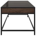 STOLIK KAWOWY Z LED INFINITY BRĄZOWY DĄB 90X50X41CM