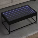 STOLIK KAWOWY Z LED INFINITY CZARNY 90X50X41CM