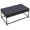 STOLIK KAWOWY Z LED INFINITY CZARNY 90X50X41CM