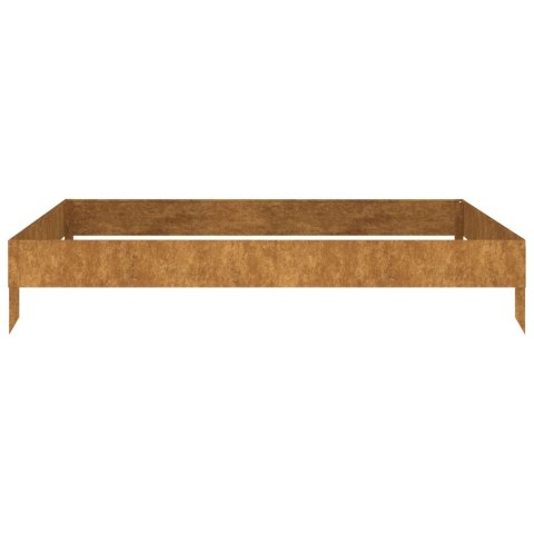 PODWYŻSZONA DONICA 100X100X18,5CM STAL KORTENOWSKA