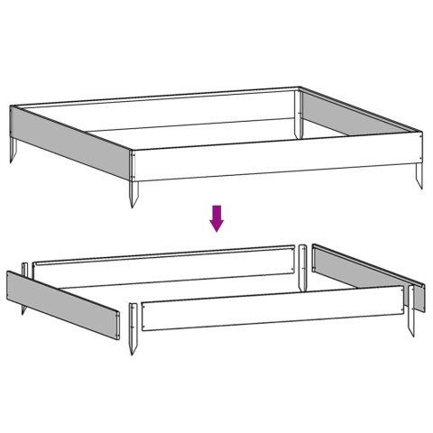 PODWYŻSZONA DONICA 100X100X18,5CM STAL KORTENOWSKA