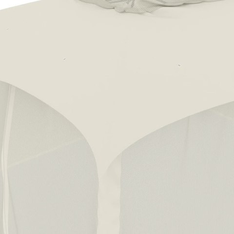 ALTANA Z PODWÓJNYM DACHEM I SIATKĄ WOKÓŁ KREMOWA 3,93X2,93M