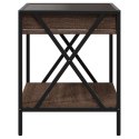 STOLIK KAWOWY Z LED INFINITY BRĄZOWY DĄB 40X40X49CM