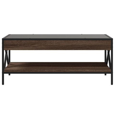 STOLIK KAWOWY Z LED INFINITY BRĄZOWY DĄB 90X50X38CM