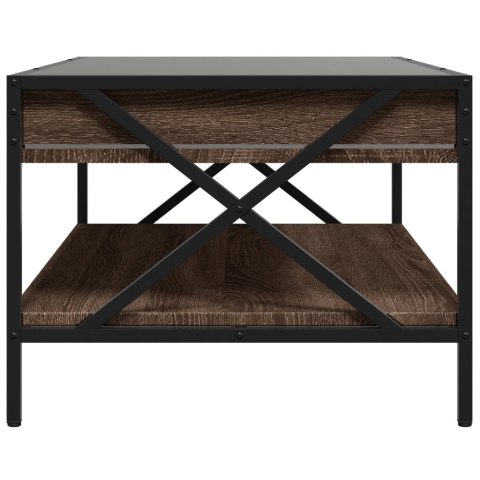 STOLIK KAWOWY Z LED INFINITY BRĄZOWY DĄB 90X50X38CM