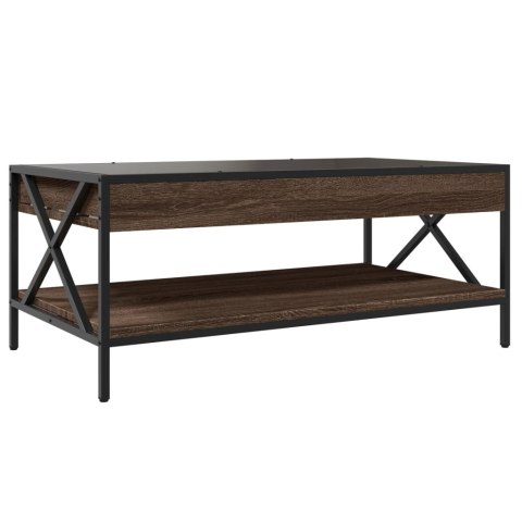 STOLIK KAWOWY Z LED INFINITY BRĄZOWY DĄB 90X50X38CM
