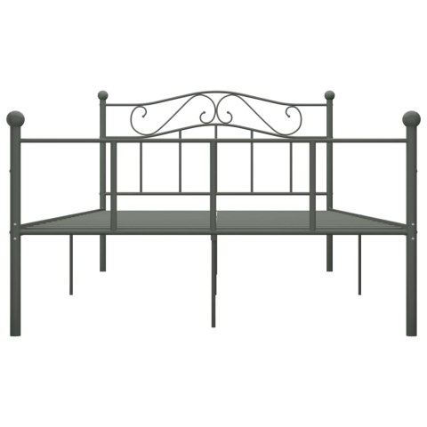 RAMA ŁÓŻKA SZARA METALOWA 160X200CM