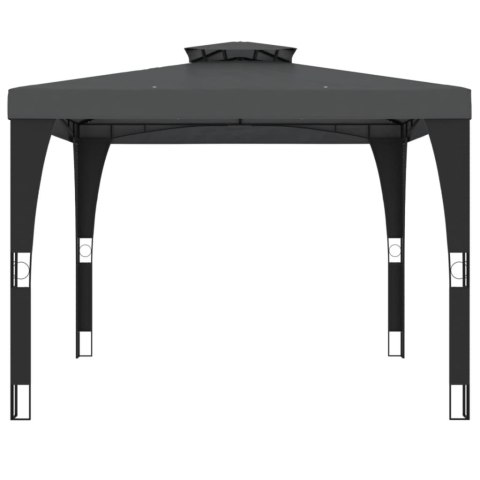 ALTANA OGRODOWA Z PODWÓJNYM DACHEM ANTRACYTOWA 2,98X2,98M