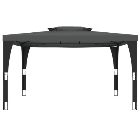 ALTANA OGRODOWA Z PODWÓJNYM DACHEM ANTRACYTOWA 3,98X2,98M