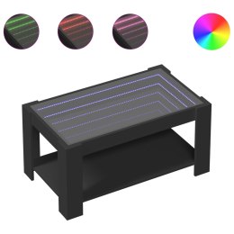 STOLIK KAWOWY Z LED CZARNY 93X53X45CM