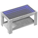 STOLIK KAWOWY Z LED SZAROŚĆ BETONU 93X53X45CM