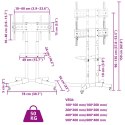 STOJAK NA KÓŁKACH NA TV 32-70'' VESA MAKS. 600X400MM 50KG