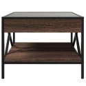 STOLIK KAWOWY Z LED INFINITY BRĄZOWY DĄB 50X50X38CM