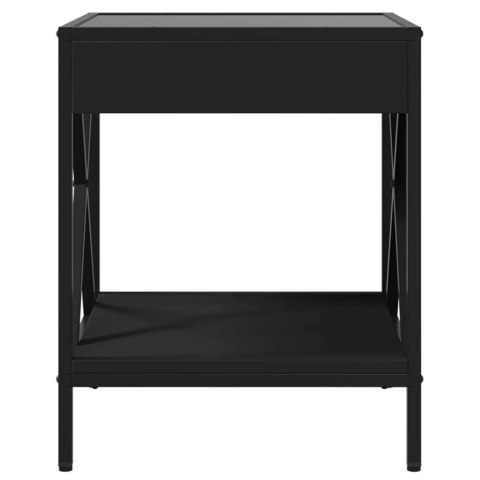 STOLIK KAWOWY Z LED INFINITY CZARNY 40X40X49CM