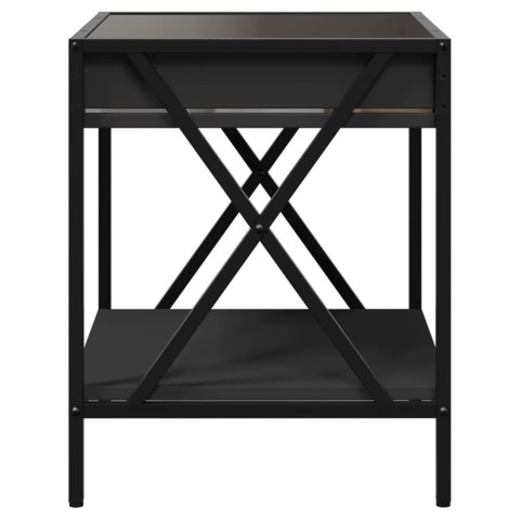 STOLIK KAWOWY Z LED INFINITY CZARNY 40X40X49CM