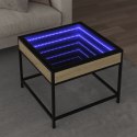 STOLIK KAWOWY Z LED INFINITY DĄB SONOMA 50X50X41CM