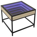 STOLIK KAWOWY Z LED INFINITY DĄB SONOMA 50X50X41CM