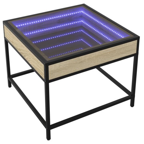 STOLIK KAWOWY Z LED INFINITY DĄB SONOMA 50X50X41CM