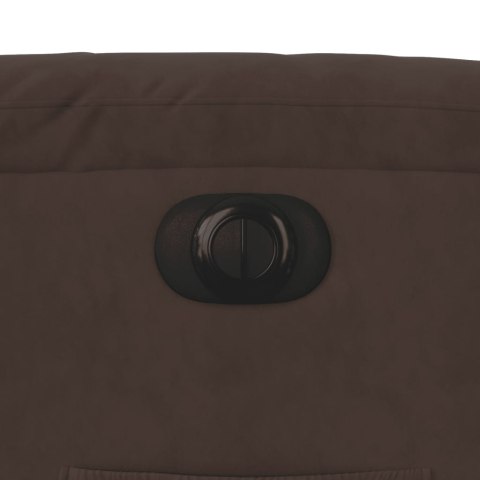 PODNOSZONY FOTEL ROZKŁADANY BRĄZOWY MIKROFIBRA