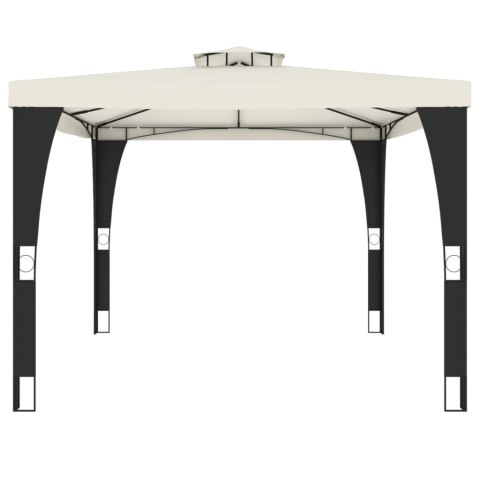 ALTANA OGRODOWA Z PODWÓJNYM DACHEM KREMOWA 3,98X2,98M