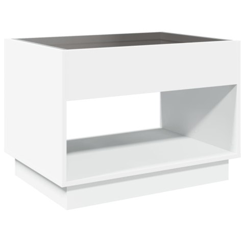STOLIK KAWOWY Z LED INFINITY BIAŁY 70X50X50CM