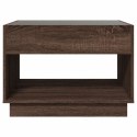 STOLIK KAWOWY Z LED INFINITY BRĄZOWY DĄB 70X50X50CM