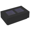 STOLIK KAWOWY Z LED INFINITY CZARNY 116X69X40CM