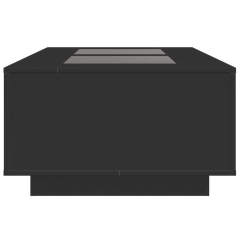 STOLIK KAWOWY Z LED INFINITY CZARNY 116X69X40CM